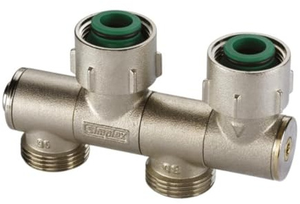 Simplex VARIOCON N2 Hahnblock Rp1/2 G3/4M x G1/2M Eurokonus Heizkörper - F12002