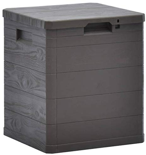 Festnight Garten Aufbewahrungsbox Gartentruhe Kissenbox Gartenmöbel Spielzeugkiste Abschließbar Garten Box Truhe Kissenbox Garten Box Kissentruhe Werkzeugkasten 90 L Braun 42,5 x 44 x 50 cm