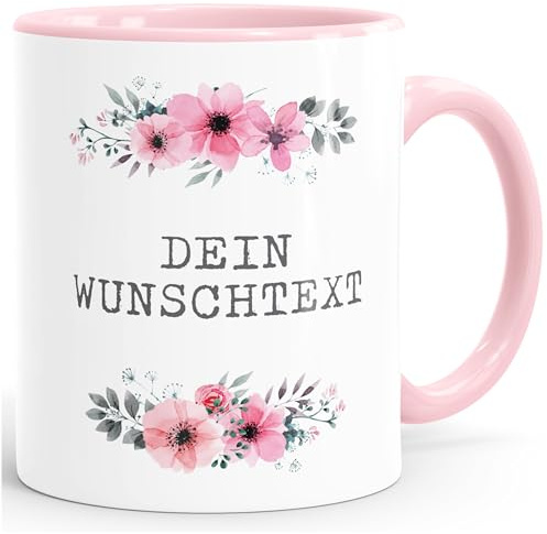 MoonWorks Tasse Kaffeetasse Teetasse Keramiktasse Rosa Keramik-Tasse