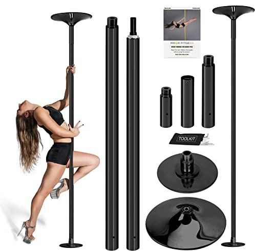 PRIOR FITNESS Bar Pole Dance Tanz-Stöcke, abnehmbar, 45 mm, für Club, Party, Pub, Zuhause (schwarz)