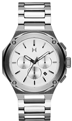 MVMT Orologio con Cronografo al Quarzo da Uomo con Cinturino in Acciaio Inossidabile Argentato - 28000225-D