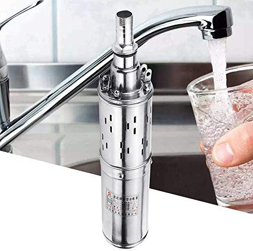 180W Tiefbrunnenpumpe Brunnenpumpe Rohrpumpe, Edelstahl Solar Tauchpumpen Förderhöhe Gartenpumpen, Tragbar Springbrunnenpumpe Wasserpumpe für Landwirtschaft Bewässerung Hausgarten Industrie