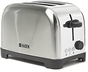 Haden Iver Toaster 2 Slice - Stainless Steel Compact Design with Browning Controls, Defrost/Reheat/Cancel Functions & Anti-Jam Function - 2 Slice Toaster Wide Slot - Easy to Clean- 700W