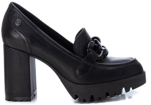 XTI - Mocasines Mujer Negro - Calzado Cómodo y Versátil - Moda Casual - Modelo 14058402 (Talla 39)
