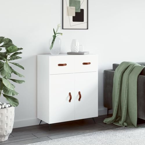 Tidyard Sideboard, Skänk för vardagsrum, köksbänk, entréskåp förvaringsskåp konstruerat trä köksbänk vit 69,5 x 34 x 90 cm 1#