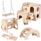 5-teiliges Hamsterhaus, Zubehör für Hamster, Holzspielzeug für Hamster, Hamster, Hamster, Zubehör für Hamster, Tamia, Chinchilla