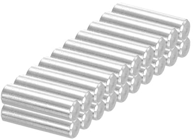 PATIKIL 20 Stück 304 Edelstahl Zylinderstift 6mm Durchmesser, 20mm Länge Dübelstifte Metall Regalstifte für Kleiderschrank Kommode Schrank Bücherregal Industrie Haushalt Möbel Regale