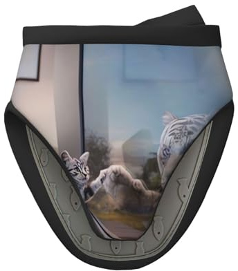 1 mini maniques en silicone - Motif chat et tigre - Résistant à la chaleur - Idéal pour la pâtisserie, la cuisine et le camping