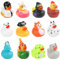 SULOLI 12pcs Caoutchouc Canard Mignon Petit Canard Etrange Flottant Jouet de Bain Jouet de Divertissement Aquatique pour Enfants