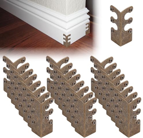 NICENEEDED 24 Stück Eckschutz Für Fußleisten Aus Massivem Messing Dekorative Schutzhülle Für Holzgehäuse