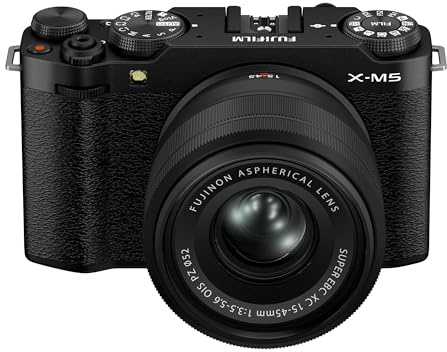 FUJIFILM X-M5 Kit de Lentes de cámara Digital sin Espejo XC15-45 mm F3.5-5.6 OIS PZ - Negro