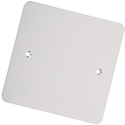 HOMSFOU Cubierta Ciega para Tomacorriente de Acero Inoxidable Tipo 120, Placa Cuadrada de Pared y Techo, Alta Durabilidad y Fácil Instalación para Decoración Moderna
