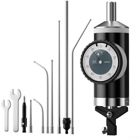 Jauge de cadran à levier de centrage 0,01 mm de haut pour outil de recherche de centre de précision avec écran résistant aux rayures pour traitement mécanique de 4 mm à 300 mm trous intérieurs et