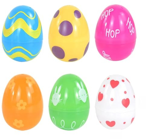 EXKURPOO Huevos De Pascua Huevos de Pascua rellenables, Regalos Fiesta for niños, Caja Embalaje Dulces, Apertura plástico, decoración del hogar, Sorpresa