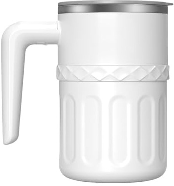 Qizeroty Tasse Auto-Mélangeante | Gobelet Magnétique Rechargeable Avec Couvercle | Mug À Lait Avec Affichage De Température | Pour Voyage, Boissons, Chocolat, Café, Maison, Cuisine,