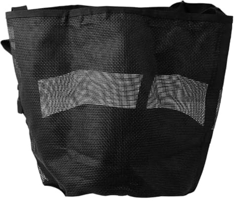 VALICLUD Bolsa de Alimentación para Caballos Negra Tamaño L D13 X Pulgadas con Malla Ajustable Anti-Derrame Bolsa de Pienso y Red para Alimentación Exterior Adecuado para Reducir