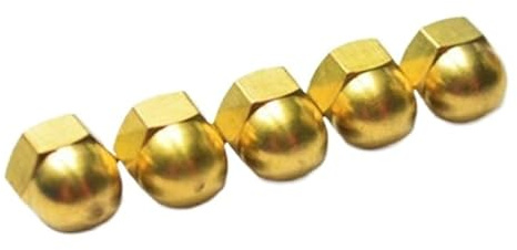 Sicherungsmuttern 1-10 stücke M3 M4 M5 M6 M8 M10 M12 kupfer Messing Hutmutter Sechskantkappe Kuppelmutter(M5 10pcs)