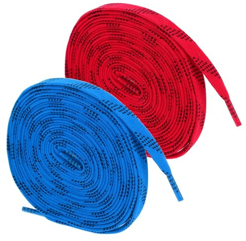 PRETYZOOM 2 Paar Farbige Robuste Schnürsenkel für Eishockeyschuhe Eiskunstlaufschuhe und Rollschuhe – 244cm Flach Widerstandsfähig Modisches Design für Sport und Freizeit