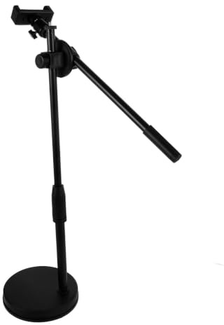 BETOOKY Soporte para Teléfono de Escritorio y Soporte de Cámara de Escritorio, Abs y Metal, Negro, Cabezal de Trípode y Pinza para Teléfono, para Móvil y Cámara, Manualidades y Cocina