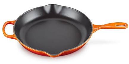 LE CREUSET Poêle à frire signature en fonte émaillée avec poignée en fer, 29,8 cm, flamme
