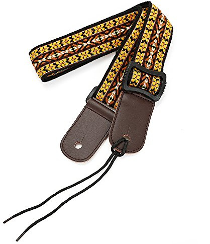 Ukulelegurt Tragegurt Gitarrengurte einstellbare 70cm-120cm aus Polyamid wasserdichter Gurte für Ukulele und kleine Gitarre (Bohemien B)