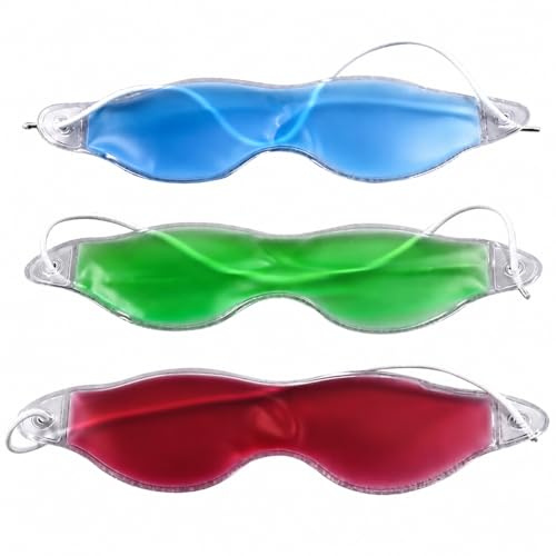ROSENICE Entspannende kühlende Gel-Augenmasken mit erstklassiger nicht giftiger sicherer kryogener flüssiger Migräne-Entlastung entlasten die Schmerz natürlich 3Pcs