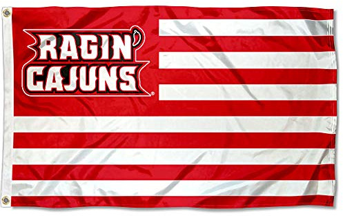 Louisiana Lafayette Ragin Cajuns American and Stripes Nation Flag