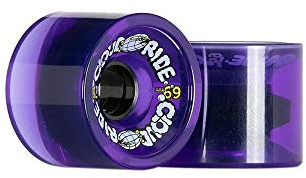 Cloud Ride! Wheels Cruiser Longboard-Rollen, 69 mm, 78 A, transparent, Violett