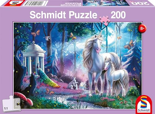 Schmidt Spiele 56486 enhörningssto med föl, 200 bitar barnpussel flerfärgade