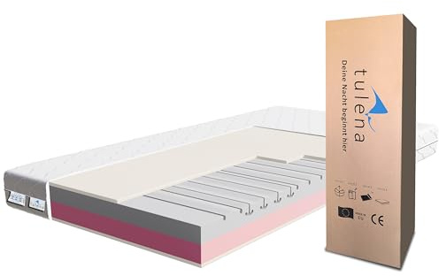 TULENA NOX Matratze 180x200 Komfortschaum Medium H2 + H3 Comfort 18 cm Probeschlafen inkl. Wendematratze Antibakterieller Bezug mit Reißverschluss