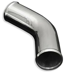 Aluminium bogen Alu-Bogen 45° Ladeluftkühler Turbo Alurohr Rohrbogen Pipe 30cm Lange (76mm)