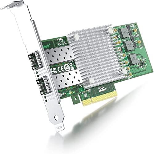 ipolex Carte réseau 10 GB, 2 Ports SFP+, Carte réseau 10GbE par Rapport à la BCM57810S Broadcom, Prise en Charge Windows Server / Windows / Linux / VMware(ne Prend Pas en Charge Mac OS)