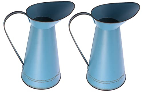 YARNOW Vaso da Fiori in Ferro 2pezzi Design Rustico per Arredamento Casa e Hotel