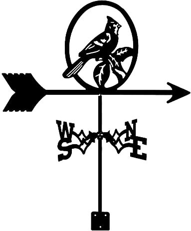 CAZARU Girouette Hirondelle en Acier Inoxydable Girouette Extérieure Support Métallique Girouette Outil de Mesure pour Cour Tion Indicateur de Direction du Vent