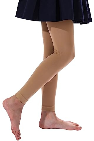 EVERSWE Girl's Microfiber Footless Tights, Ultra Soft Ballet Dance Tights