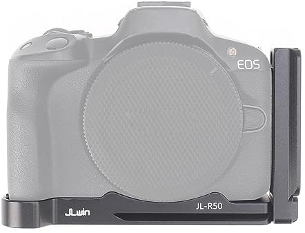 FOTGA L Bracket for Canon EOS R50, Arca-Swiss Tripod, DJI RS2/RSC2/RS3/RS3 PRO/RS3 Mini Stabilizer, Silver, Tripod Mount