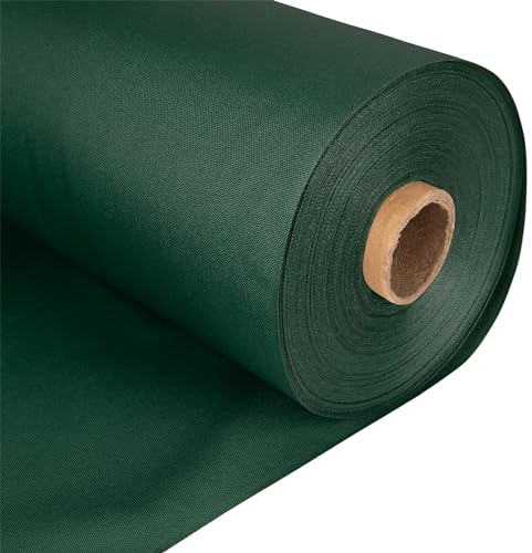 Discount Fabrics LTD - Durable 7 Oz Waterproof Canvas Fabric -150 cm Wide -Thick Material for Tarp, Awning, Gazebo & Outdoor Cover (Bottle Green, 5 Metre)