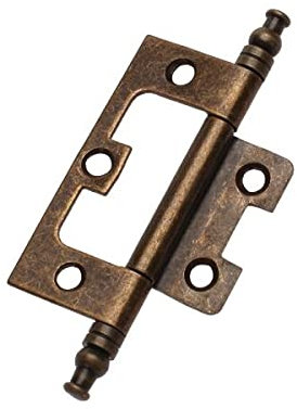 Cerniera a filo in bronzo anticato, 7,6 cm, cerniera in ferro per porte a incasso e piccole ante dell'armadio