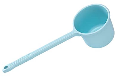 Louche en acier Plastique longue poignée courte à poignée d'eau cuillère arrosage des fleurs de cuisine Cuillère de cuisson et de service pour la soupe (Color : Bruin)