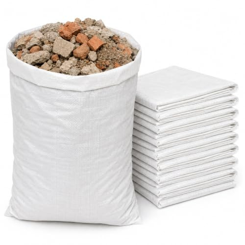 Extra Large Woven Polypropylene PP Rubble Sacks Heavy Duty Size 60 x 90cm XL (10)