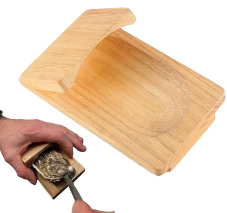 Eteslot Oyster Shucking Clamp Oyster Opener, Support Huitre, Ouvre Huitres Facile, Cale Huitre, Coffret Huitre, Couteau Huitre, Protège-Main, Pince De Décorticage De Bois De Fruits De Mer