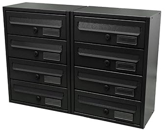 1000brico Boîte aux lettres en copropriété 8 places 60 x 17 x 42 h – Modèle modulaire, Brico-783.8/b