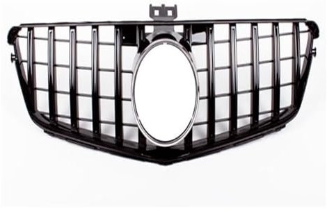STRJUS Kühlergrille Für Benz Für W204 Für C180 Für C200 Für C300 2008-2014 Frontstoßstangengrill Frontkühlergrills Autooberhaubengitter(Schwarz)