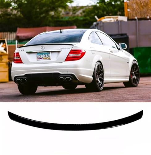 Auto Perfectionists UK Rear Boot Spoiler Lip Wing Body Kit Compatible With Mercedes C Class Coupe W204 2011-2015 ABS Carbon Fibre