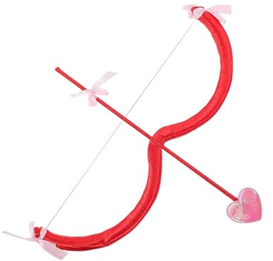 Ensemble Arc Et Flèche De Cupidon, Arc Et Flèche En Forme De Coeur Accessoires De Jeu De Rôle Cupidon Accessoires De Costume D'arc Et De Flèche Pour La Saint-Valentin Et Les Représentations Sur Scène