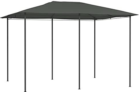 ShGaxin Pavillon, Faltpavillon, Pergola, Partyzelt, Standmarkise, Sonnenzelt, Garten Pavillion, Grillpavillon, 3x4x2,6 m Anthrazit 160 g/m²