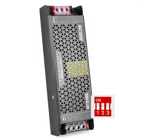 BRIMETI LED Trafo 230V Auf 24V 300W Dimmbar Transformator 12.5A Extra Dünn Netzteil Spannung Treiber Driver Schaltnetzteil Dimmbar Trafo Konstantspannung Niederspannungs für LED Streifen Lampe
