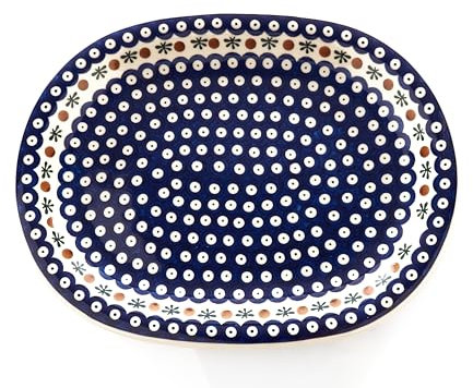 Ceramic Artistic Dahlia Oval ceramic plate Ø 36 | 2