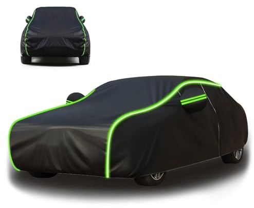 Car Cover Outdoor for Ford Focus RS Mk2 (since 2009), Waterproof Outdoor Car Covers Breathable Large With Straps Zip Dustproof Windproof UV Protection ew312