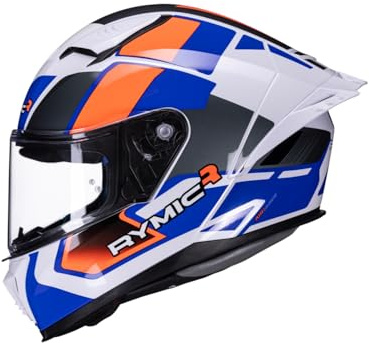 RYMIC SR6 Motorradhelm ECE 22.06 Zertifiziert - Integralhelm | Integrierte Bluetooth-Slots / Leichtgewicht 1550 g / Max-Dry-Innenfutter/Großer Heckspoiler